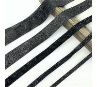 6MM-38MM Black Glitter Velvet Ribbon for Handmade Bouquet Wrapping Supplies Home Party Decorations Christmas Ribbon-02-6MM 5yards
