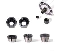 6mm/6 35mm/8mm Collet Chuck Adapter, Essential Tool for Engraving and Trimming Machineries (6.35mm)