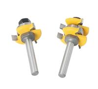 6mm/6.35mm/8mm Shank 2Pcs Tongue & Groove T-Slot Joint Assemble Router Bit For Flooring Panel Woodworking Tool Milling Cutters(8mm Shank)