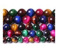 6mm 60PCS Colorful Tiger Eye Natural Stone Beads Crystal Spacer Loose Beads for Jewelry Making DIY Bracelet 1 Strand 15 inches Energy Gemstone Healing Power