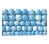 6MM 60PCS Natural Blue Larimar Gemstone Crystal Beads for Jewelry Making DIY Bracelet