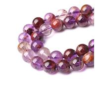 6MM 60PCS Natural Gemstone Purple Ghost Crystal Stone Beads for Jewelry Making DIY Bracelet