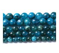 6mm 60pcs Natural Stone Blue Apatite Beads for Jewelry Making DIY 15" Energy Healing Power Stone Beads (Blue Apatite Jades, 6mm)