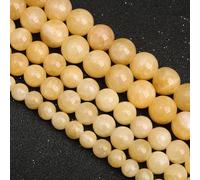 6MM 60PCS Natural Stone Yellow Calcite Beads for Jewelry Making DIY Bracelet