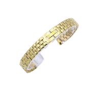 6mm 8mm 10mm 12mm 14mm 16mm Woman Solid stainless steel watch strap with metal watch chain(Golden,6mm)