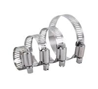6mm 8mm 10mm 13mm 14mm 16mm 18mm 21mm American Type Screw Band Worm Drive Hose Clamps, 304 Stainless Steel Hose Hoop Pipe Clips(6-12mm 10pcs)