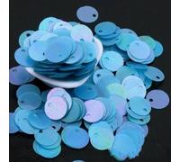 6mm/8mm/10mm/15mm Edge Hole Circular PET Environmentally Friendly Austrian Bead Dance Clothing Decoration Sequin DIY jewelry-MK10-15mm 100pcs