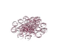 6mm 8mm 10mm Colored Jump Rings, 300 Pcs Multi Color Open and Split, Jewelry Findings Connectors for DIY Accessories(Light pink,6mm)