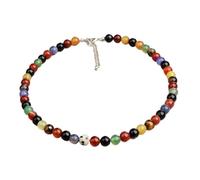 6mm 8mm 10mm Natural Stone Colorful Round Necklace Women's Fashion Charm Handmade Jewelry(8mm)