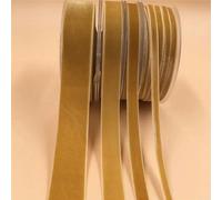 6mm/9mm/15mm/25mm 5Yards Single Face Velvet Ribbon for Handmade Bouquet Wrapping Party Decoration Christmas Inelastic-Old Gold V109-6mm x 5yards