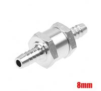 6mm Aluminum Check Valve for Fuel, Water, for Vapor and Air Vacuum Systems, Compatible with Automotive, Marine and Industrial Applications(8mm)