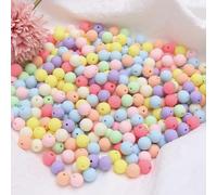 6mm Assorted Coloured Round Matte Acrylic Beads - 1500 Pcs for Bracelet & Necklace Making - Transparent Storage Box