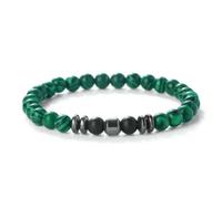 6mm Beaded Bracelet Men Natural Stone Howlite Malachite Black Bracelets