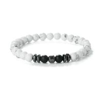 6mm Beaded Bracelet Men Natural Stone Howlite Malachite Black Bracelets