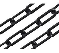 6mm Black Plastic Safety Barrier Garden Fence Post Decorative Link Chain (20mtr)