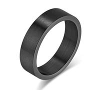 6Mm Brushed Matte Titanium Steel Ring, Men's And Women's Fashion Simple Matte Ring