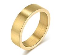 6Mm Brushed Matte Titanium Steel Ring, Men's And Women's Fashion Simple Matte Ring