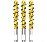 6mm Center Drill Bit Serrated Grooving Jagged Sawing for Metal Plastic Wood Working Construction Maintenance Industrial Manufacturing Gold Finish(3pcs)