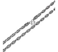 6mm Chain Necklace for Women Men, Six-Syllable Mantra Barrel Bead Necklace Dragon Head Necklace Chain for Men Women, Jewelry Gift(50cm)