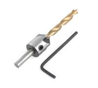 6mm Countersink Drill Bit Set, Carbon Steel Chamfer Tool | Five-flute design clears wood chips fast, 45# steel body for repetitive drilling, deburrs and countersinks in one