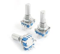 6mm D Shaft 18 Position 360 Degree Rotary Encoder W Push Button Switch EC11 3Pcs