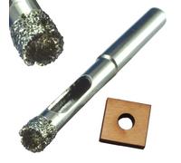 6mm Diamond Drill Bit 1/4 inch for Porcelain Tile Drill Bit Glass Drill Bit Diamond Tip Bit with Core Guide to Hold in Place and Prevent Jumping Porcelain 6mm Drill Bit for Ceramic Tile