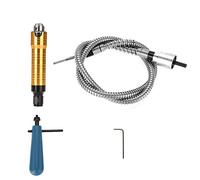 6mm Flexible Flex Shaft for Electric Drill Rotary Grinder, Compatible with 0.5-6.5mm Chuck Handle, Aluminum Alloy Handpiece for Polishing Engraving Drilling Grinding