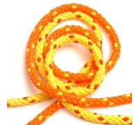 6mm Floating Tow Rope Polypropylene Safety Line for Kayak Canoe Boat Rescue Use, Bright Yellow with Red Fleck, Lightweight Floating Painter Rope, 8 Plait Multi Filament Marine Line,1 Metre