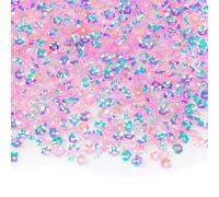 6mm Flower Loose Sequins Paillettes Bead, 5400 Pcs Plastic Plum Blossom Sequins for Crafts, Jewelry Making, Clothing Accessories (Pink)