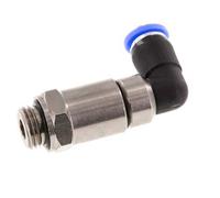 6mm & G1/4'' Elbow Quick Swivel Joint Push-In-Male Threads Nickel-Plated Brass/PBT NBR Rotatable