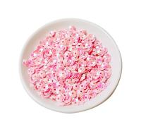 6MM Glitter Flower Loose Sequins, AB Color Flower Sequins for Scrapbooking, Sewing Decoration, Pink