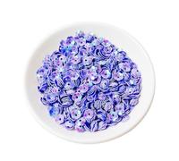 6MM Glitter Flower Loose Sequins, AB Color Flower Sequins for Scrapbooking, Sewing Decoration, Purple