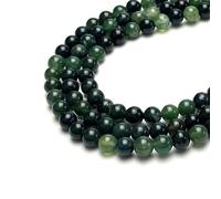 6mm Green Moss Agate Stone Beads for Bracelets Making, Gemstone Beads for Jewellery Crafting (55~60Pcs)