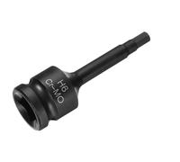 6mm Hex Impact Bit Socket H6 1/2" Allen Key Sockets CR-MO Steel Phosphate Lengthen Screwdriver Socket Adapter for Torque Wrench, Ratchet Wrench, Impact Power Drills