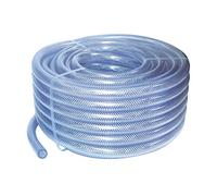 6mm ID 15 Metre Length Clear Braided PVC Hose with Synthetic Reinforcement