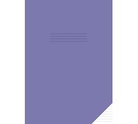 6mm Lined Exercise Book A4: Narrow Ruled Notebook / Large Jotter with Purple Cover | 100 Pages