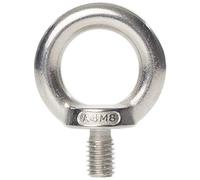 6mm / M6 A4 Marine Grade Stainless Steel Lifting Eye Bolts/Screws DIN 580-5 Pack
