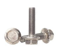 6mm / M6 x 25 A2 Stainless Steel Serrated Flanged Hex Head Bolts Flange Screws DIN 6921-5 Pack