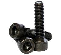 (6mm) M6 x 25 Black 12.9 Grade High Tensile Hex Socket Cap Screws Self Colour Allen Bolts DIN 912-100 Pack