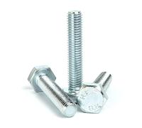 (6mm) M6 x 50mm Set Screw Hexagon Hex Bolt Fully Threaded Bolts Setscrews High Tensile Steel Bright Zinc Plated 8.8 - DIN 933 - (Pack of 5pcs)