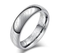6Mm Magic Pattern Stainless Steel Ring, Europe And The United States Magic Pattern Stainless Steel Ring