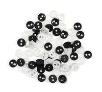 6mm Monochrome Small Craft Buttons Black & White 4g Pack