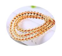 6mm Natural Citrine Quartz Yellow Crystal Wealthy 108 Prayer Round Beads Bracelet Jewelry