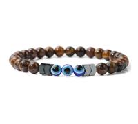 6mm Natural Stone Bracelet Black Hematite Beads Bracelets for Women Men