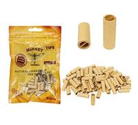 6MM Natural Unrefined Pre-Rolled Tips Cigarette Roach Filter Rolling Paper for Hand Rolled Cigarettes120pcs (Brown)