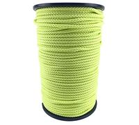 6mm Neon Yellow Polypropylene Braided Poly Rope Cord x 45 Metre Strong String