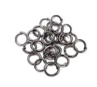 6mm Open Jump Rings, Metal Jewellery Making Findings Connector Rings, Black