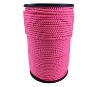 6mm Pink Polypropylene Braided Poly Rope Cord x 50 Metre Strong String