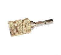 6mm quick change magnetic extension rod with flat drill bit adapter, self locking for electric drills featuring compatibility with multiple drill types