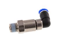 6mm & R1/4'' Elbow Quick Swivel Joint Push-In-Male Threads Nickel-Plated Brass/PBT NBR Rotatable